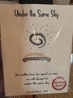 Under the Same Sky Rhodium-Dipped Chain adjustable ring - Silver or Gold
